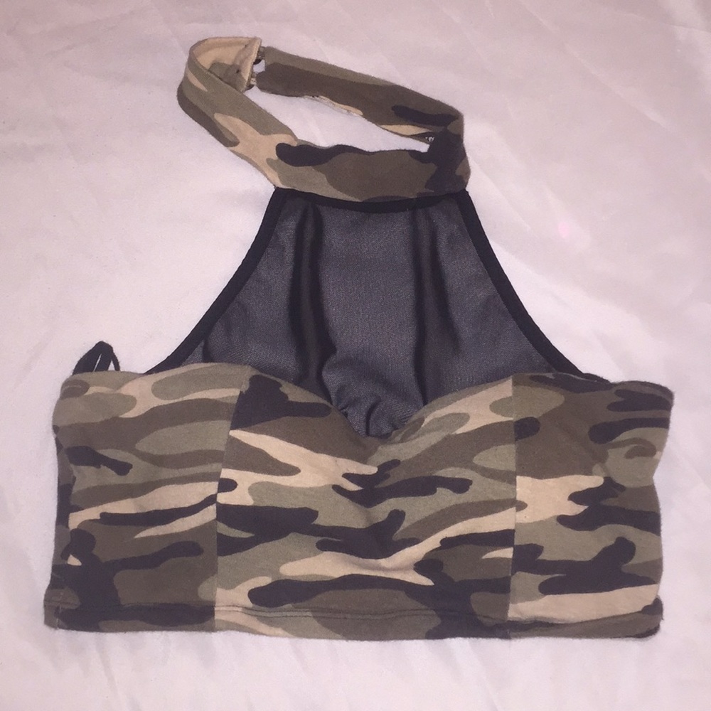 Camo Cropped Top